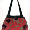 Dragonfly Medium Tote Bag Velvet Crimson Floral front - Julie London design