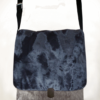 Courier Pigeon Satchel Bag Black Faux Fur front - Julie London Design