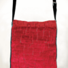 Courier Pigeon Satchel Bag Velvet Red back - Julie London Design