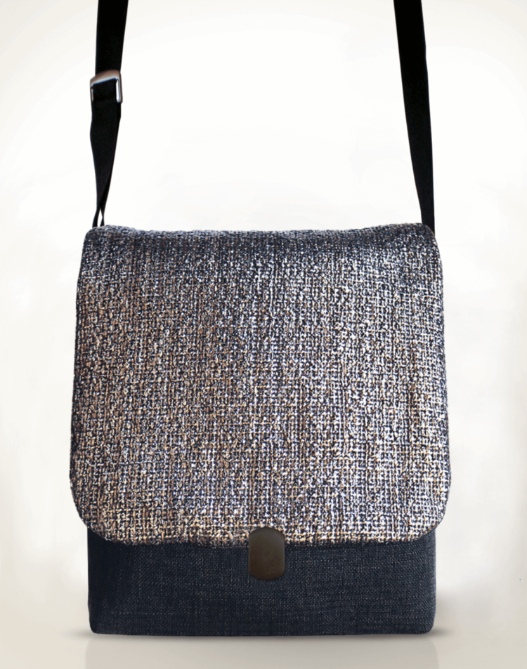 Courier Pigeon Satchel Bag - Silver front - Julie London Design