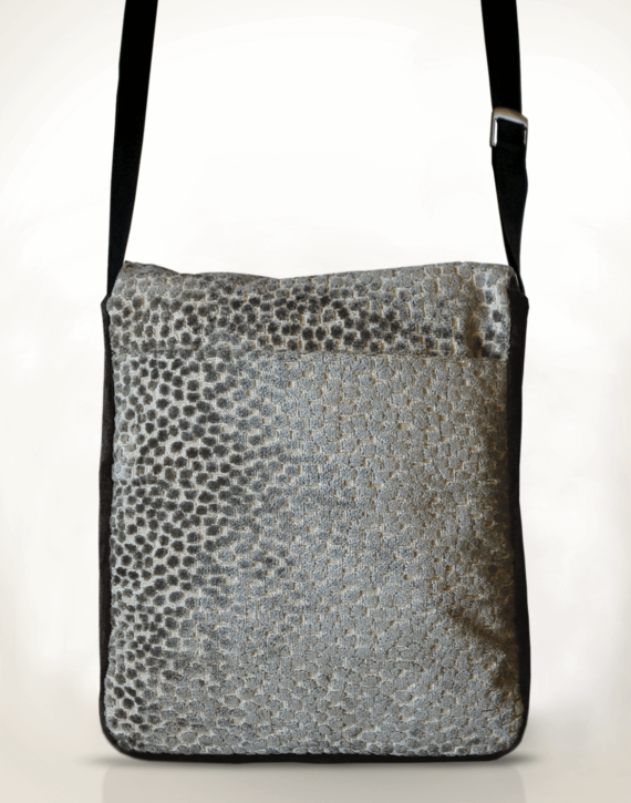 Courier Pigeon Satchel Bag Grey Spot back - Julie London Design