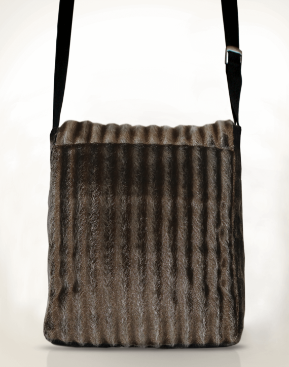 Courier Pigeon Satchel Bag Faux Fur back - Julie London Design
