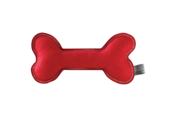 Dog Bone Red Felt Toy