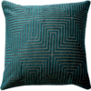Art Deco style turquoise velvet cushion back - Julie London
