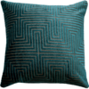 Art Deco style turquoise velvet cushion front - Julie London
