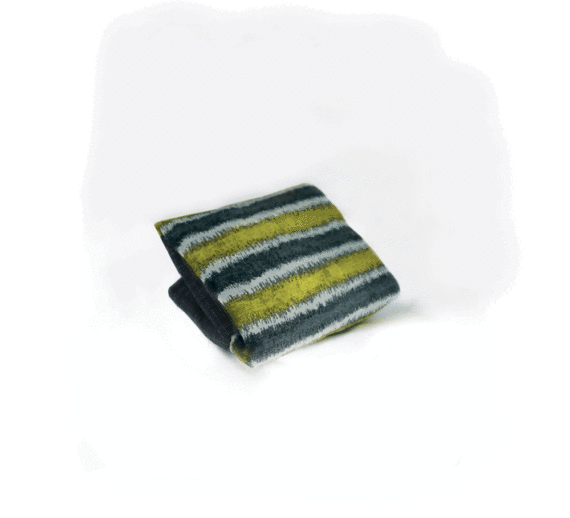 Re-usable Shopping Bag Green Striped Pocket