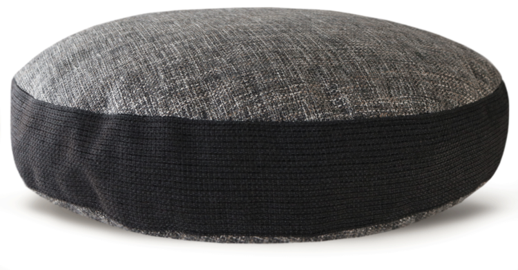 Hard Wearing Dog Bed Large Black Grey - luxury black grey heavy weight upholstery fabric