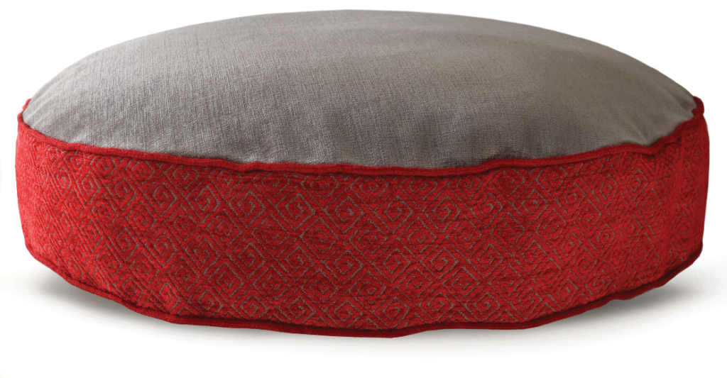 Velvet Dog Bed Large Red Grey Julie London Design