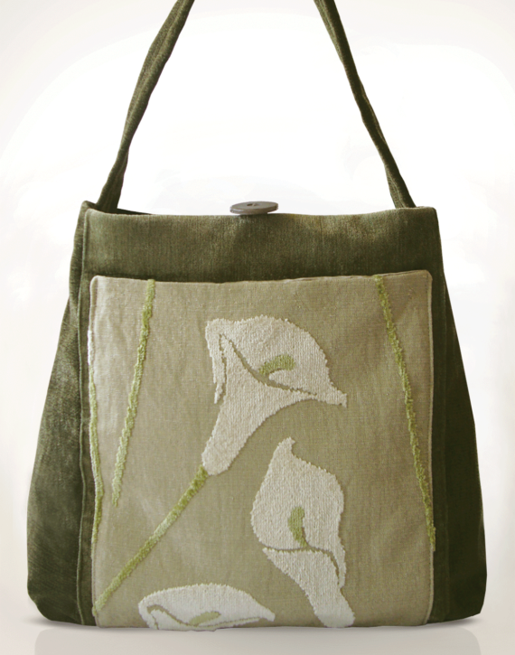 The Mother Hen Large Tote Bag Velvet Lilly front – julie London Design
