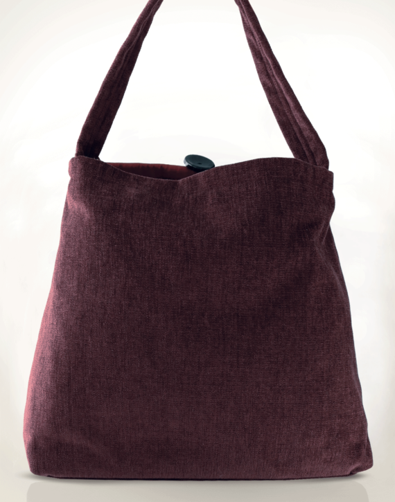 Mother Hen Large Tote Bag Velvet Crimson Tulip back - Julie London Design