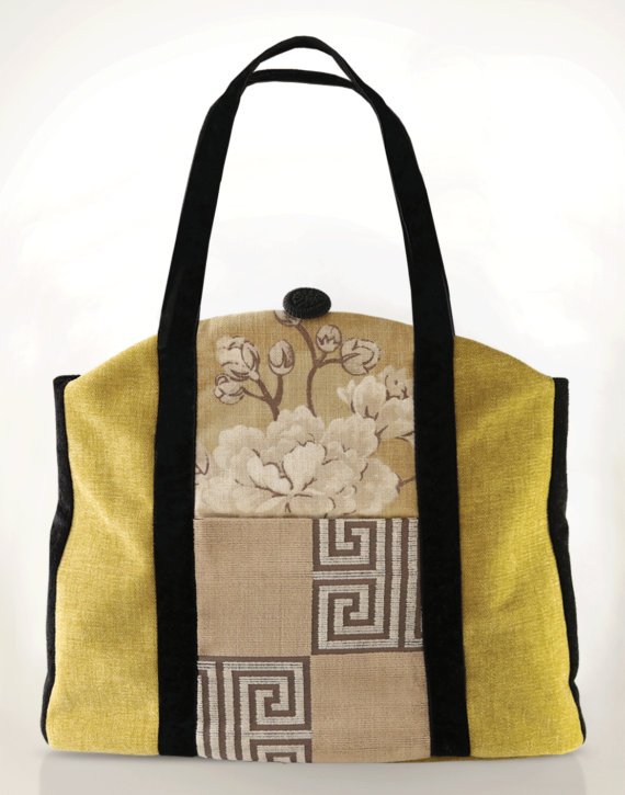 Butterfly Handbag Lemon Floral front- Julie London design