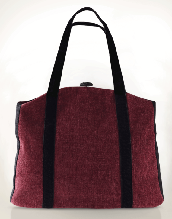 Butterfly Tote Handbag Coral Pink back - Julie London Design