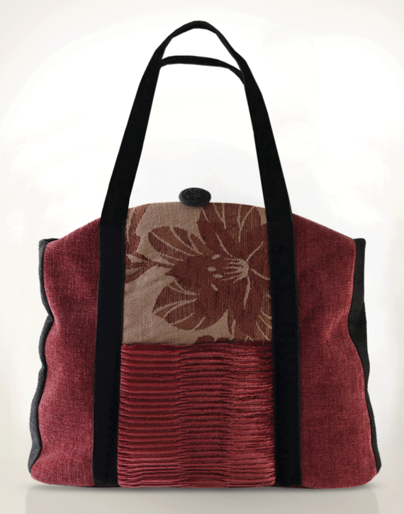Butterfly Tote Handbag Coral Pink front – Julie London Design