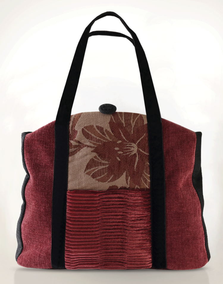Butterfly Tote Handbag Coral Pink front - Julie London Design