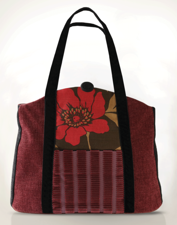 Butterfly Tote Handbag Raspberry Pink front – Julie London Design