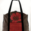 Butterfly Tote Handbag Red Poppy front - Julie London Design
