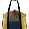 Butterfly Tote Handbag Olive Blue front - Julie London Design