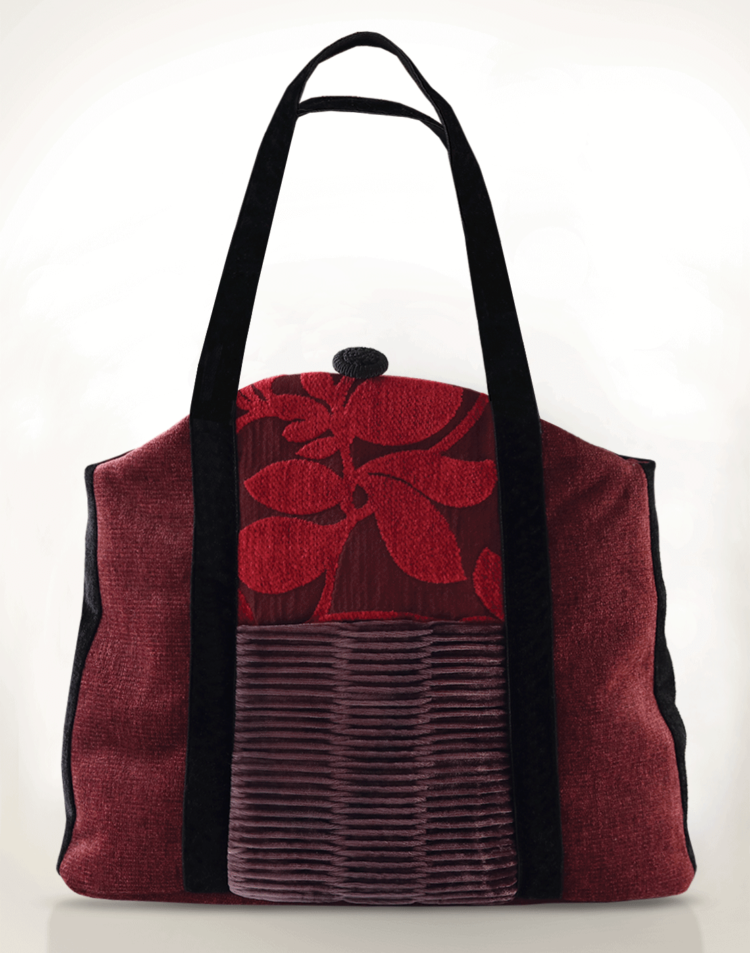 Butterfly Medium Tote Handbag Mauve Pink front - Julie London Design